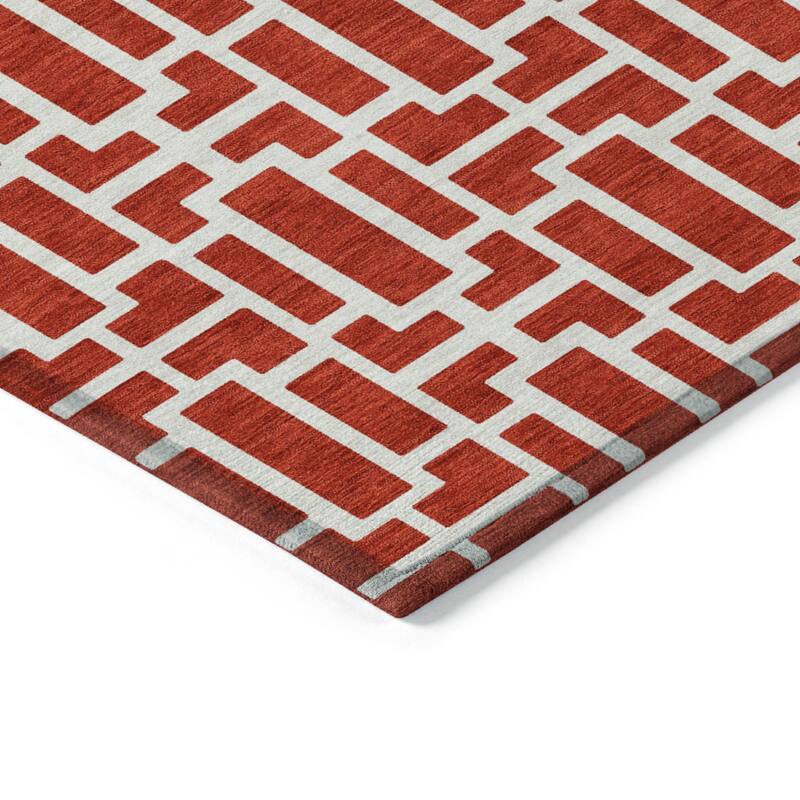 HomeRoots Geometric Transitional Rectangle Outdoor Rug