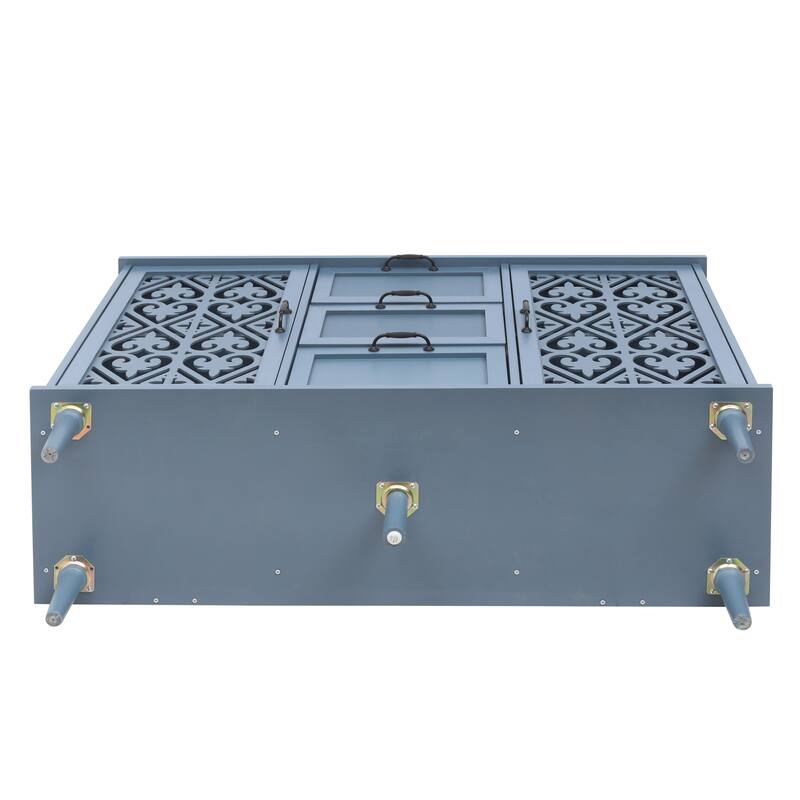 GDFStudio - American Classic Wooden Storage Cabinet with 2 Doors and 3 Drawers