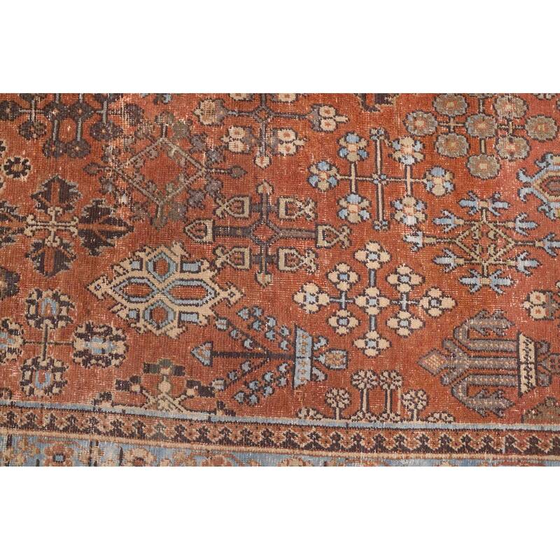 ECARPETGALLERY Hand-knotted Antalya Vintage Copper Wool Rug - 7'7 x 11'6