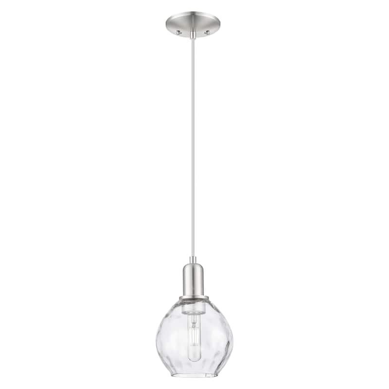 Innovations Lighting Endless Possibilities Arcadia - Waverly - 1 Light 6" Cord Hung Mini Pendant - Brushed Satin Nickel