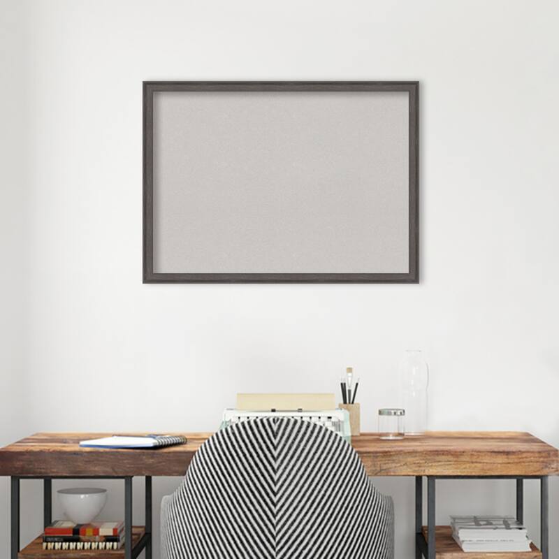Florence Framed Grey Corkboard Bulletin Board
