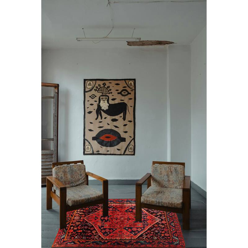 ECARPETGALLERY Hand-knotted Anadol Red Wool Rug - 4'9 x 5'7