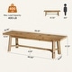 preview thumbnail 5 of 6, 55'' Solid Wood Dining Bench, Farmhouse Long Bench for Kitchen Entryway