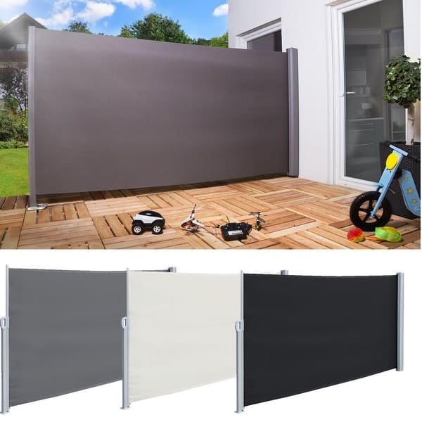 Shop Real 118 X 71 Sunshade Retractable Side Awning Outdoor