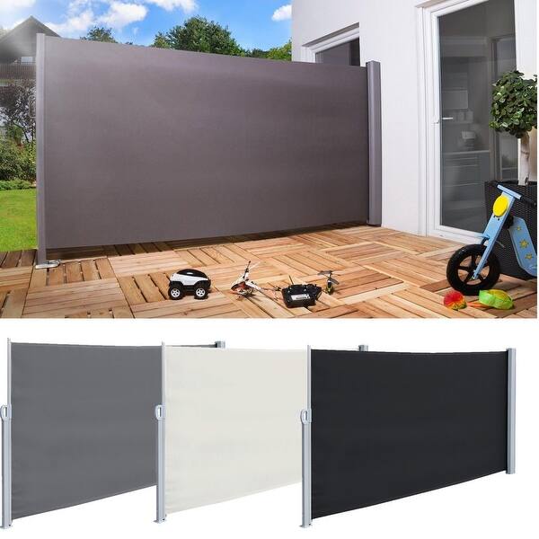 Shop Real 5 9 X 9 8 Sunshade Retractable Side Awning Outdoor
