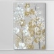 preview thumbnail 4 of 8, Mustard on Grey Blooms I-Premium Gallery Wrapped Canvas