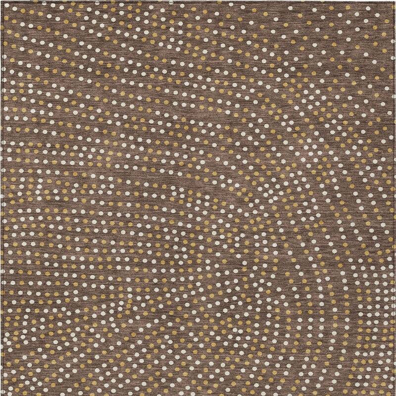 HomeRoots Polka Dot Transitional Rectangle Outdoor Rug