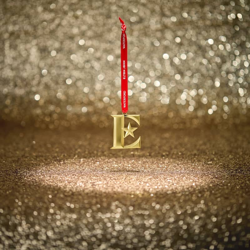 Waterford Elton John Golden E Icon Ornament
