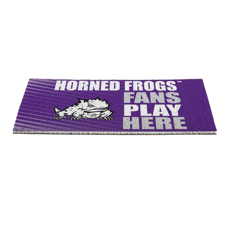28 in. x 16 in. Texas Christian University "Fans Play Here" PVC Door Mat