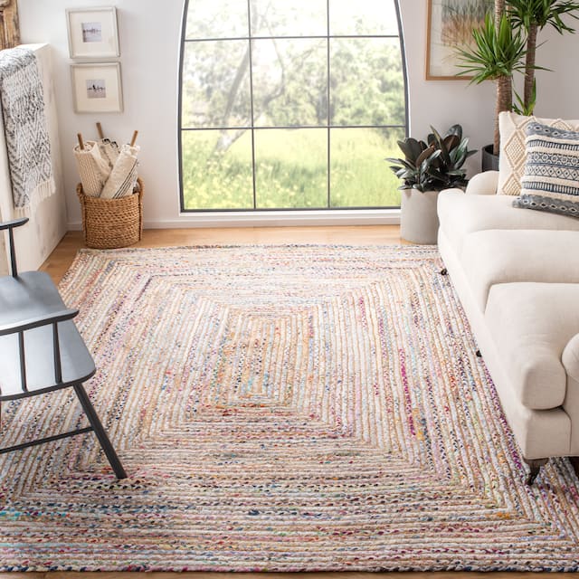 SAFAVIEH Handmade Cape Cod Marget Boho Coastal Jute Rug - 8' x 10' - Beige/Multi