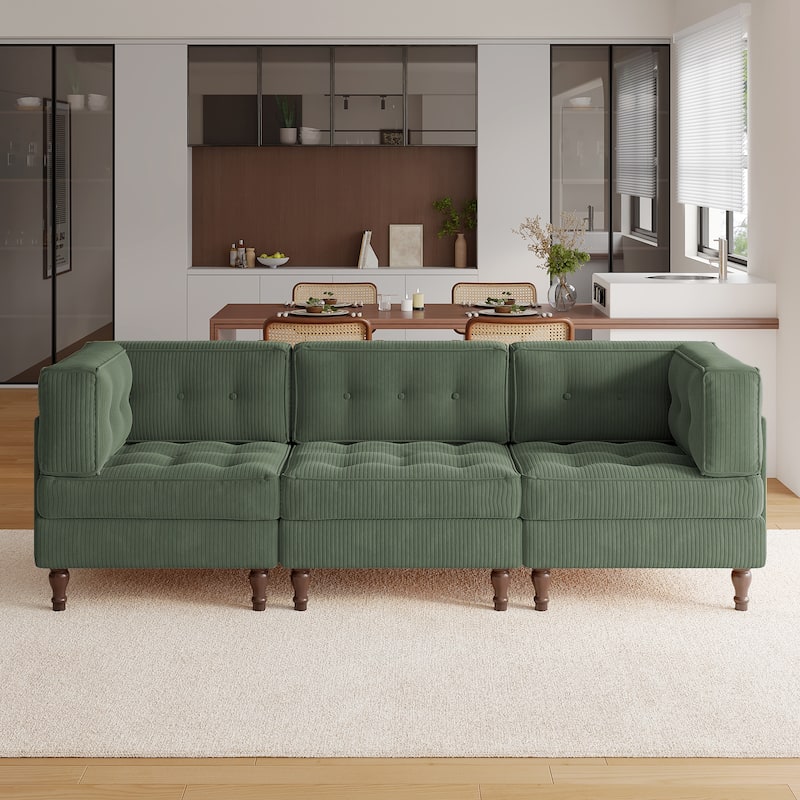 Madison Oversized Upholstered Corduroy Modular Sectional Sofa