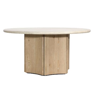 Octavia 59" Wide Oak Dining Table, Natural