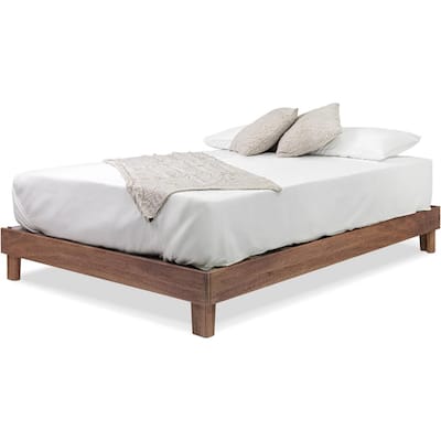 Handcrafted Solid Wood Platform Bed Frame with Slats Mennonite