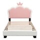 preview thumbnail 25 of 31, Upholstered Princess Bed with Crown Headboard