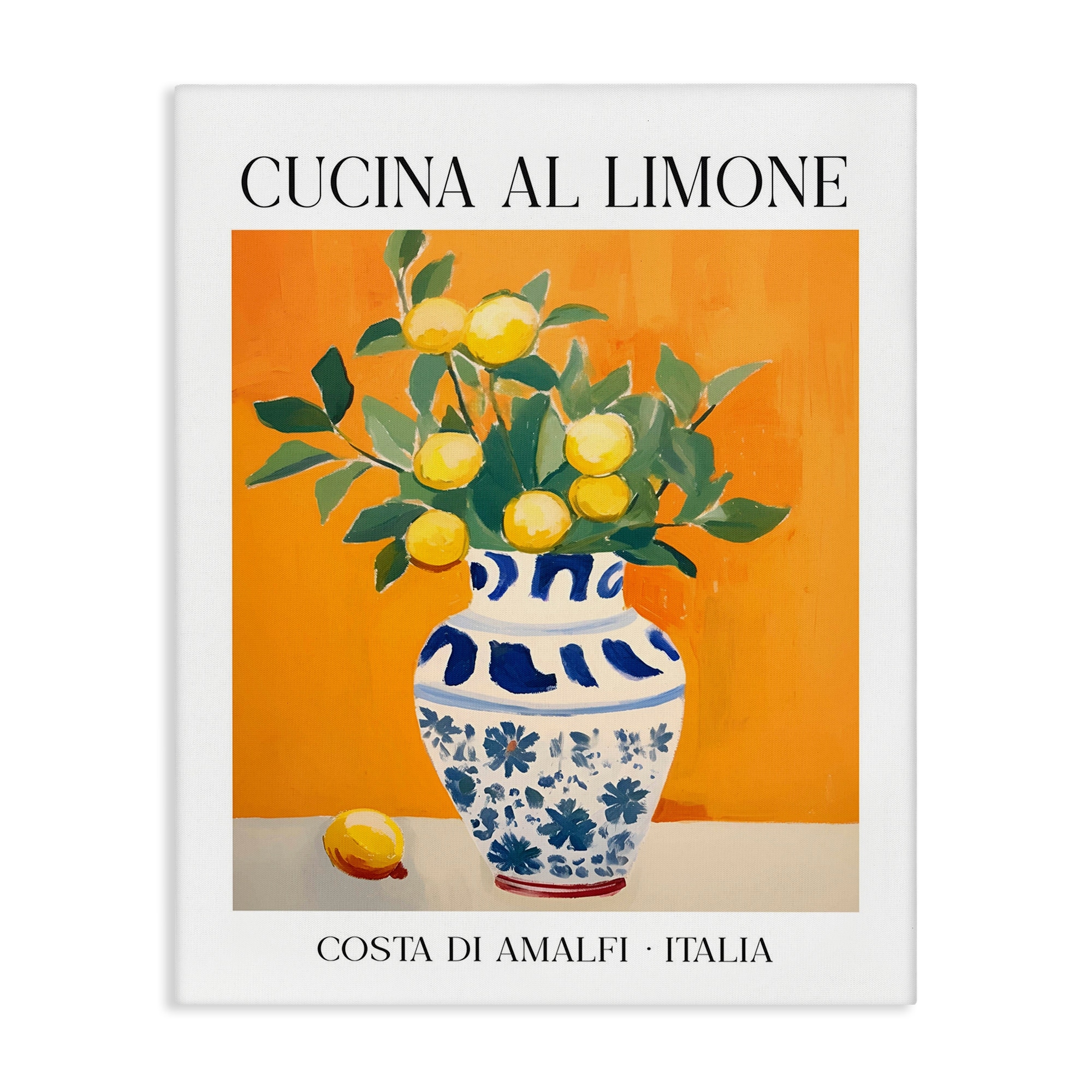 Stupell Lemon Branches in Italian Vase Canvas Wall Art Design By Lettered and Lined