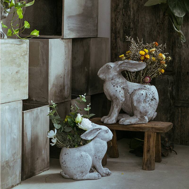 Charming Bunny-Planter for Indoor and Outdoor Garden Decor