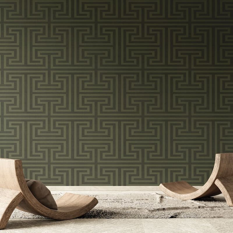 Galerie Wallcoverings Synergy Collection Geometric Maze Matte Finish Vinyl on Non-woven Wallpaper Roll