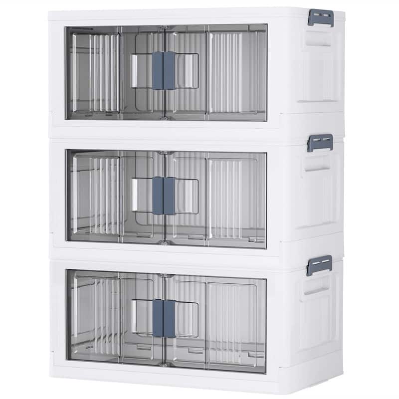 48QT Storage Bins with Lids - 15"D x 24"W x 14"H - 76QT