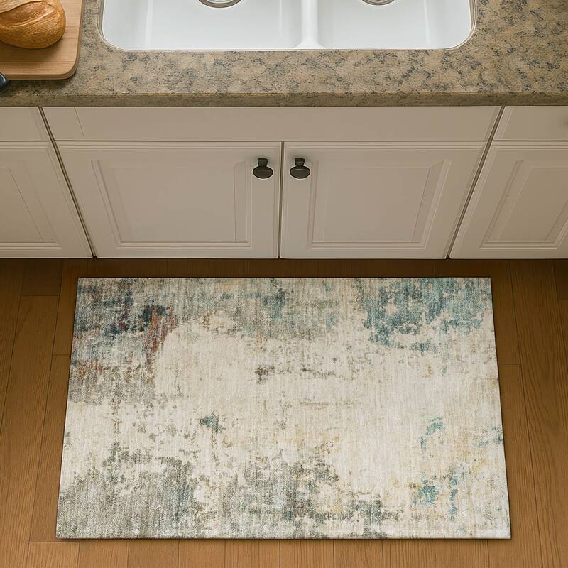 Premium Washable Super Soft Modern Solid Mayfield Rug - Ivory - 1'8" x 2'6"