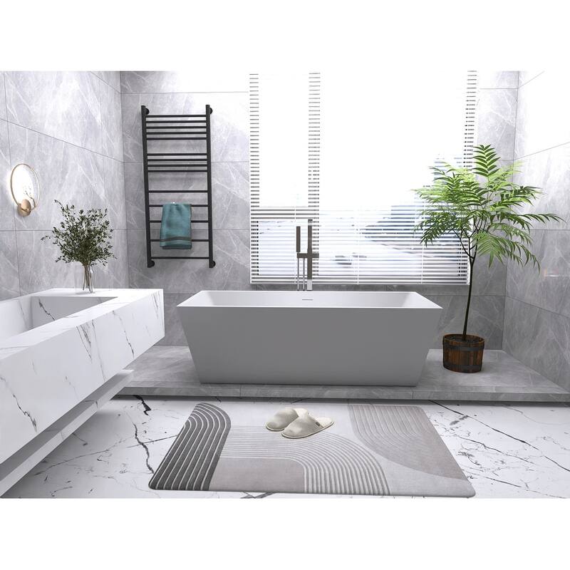 Timothy Soaking Rectangular Bathtub in Glossy White