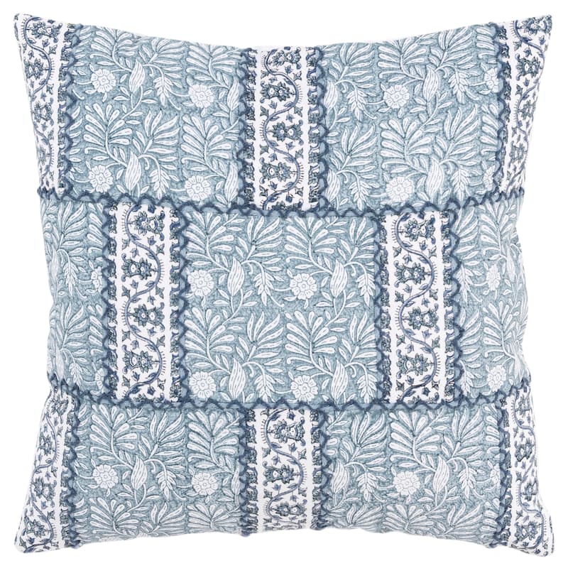 Rizzy Home Primitive Block Print Throw Pillow Cover