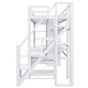 preview thumbnail 8 of 12, Metal Full Loft Bed With Desk, USB Ports, 5-Layer Shelf, Wardrobe And Stepped Stairs, White