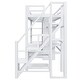 preview thumbnail 8 of 11, Twin Size Metal Loft Bed Frame with L-Shaped Desk, USB Ports, Storage Shelf, Wardrobe and Stepped Stairs for Bedroom