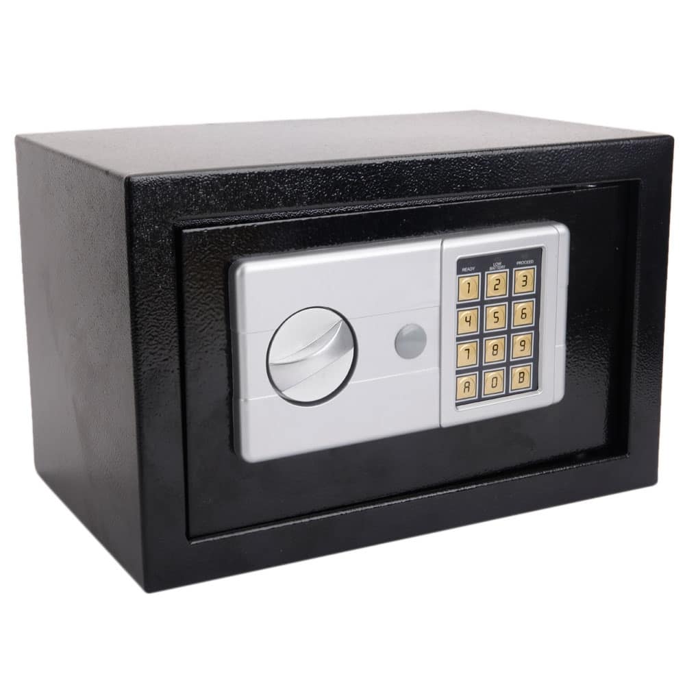 Small Black Digital Electronic Safe Box Keypad Lock Home Office Hotel Gun