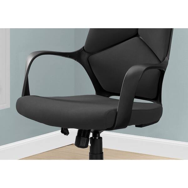 Set Of 2 Black Upholstered Contemporary Executive Office Chair 45 75 Overstock 29905397