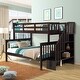 preview thumbnail 14 of 12, Stairway Twin-Over-Full Bunk Bed with Storage and Guard Rail,Space-Efficient Multifunctional Bunk Bed With Storage