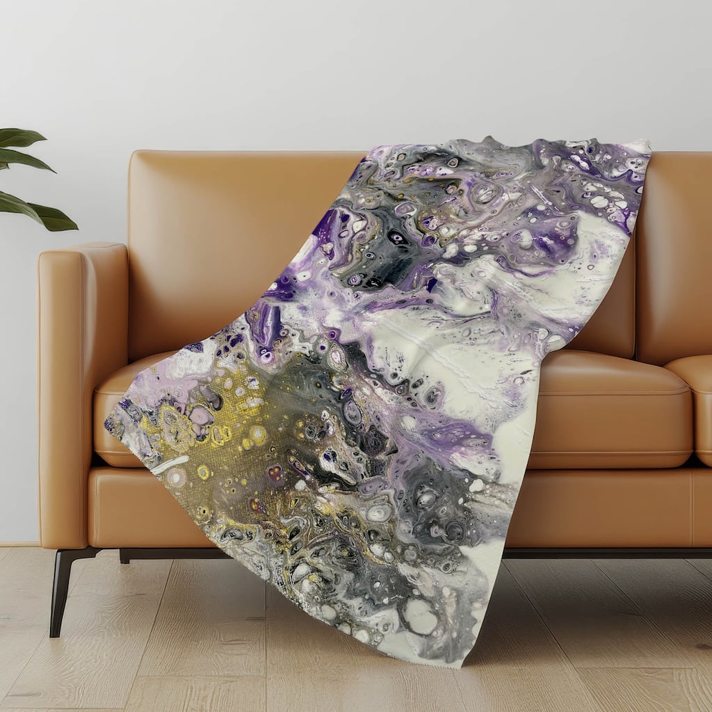 Premium Machine Washable ASB52 Abstract Modern Sherpa Throw Blanket