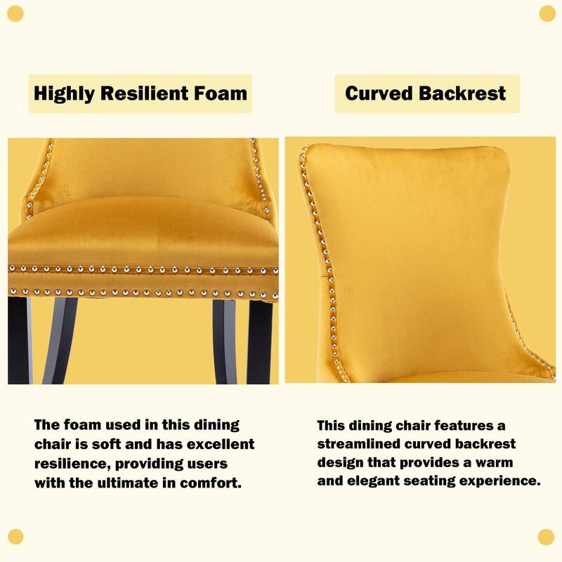 Upholstered Wing Back Dining Chair (Set of 6)