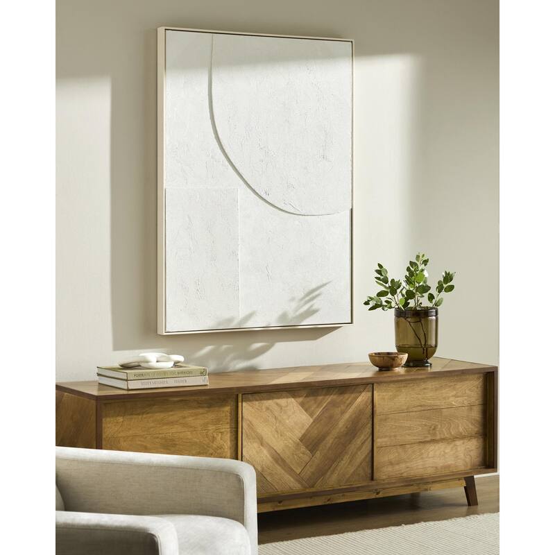 Livabliss Concrete Modern Framed Art - Brown