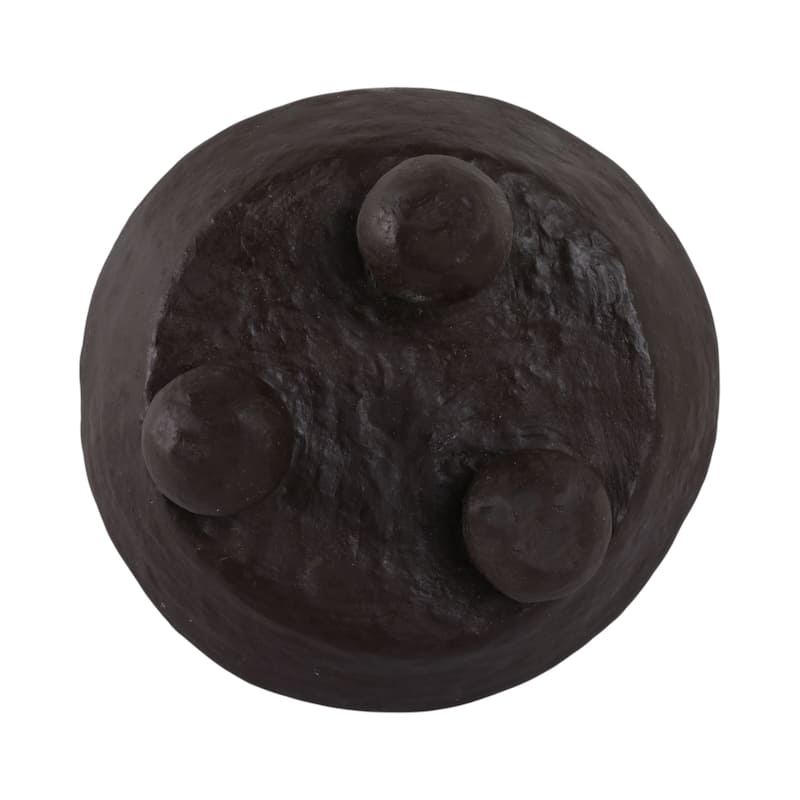 Decorative Textured Bowl with Triple-Sphere Feet Base