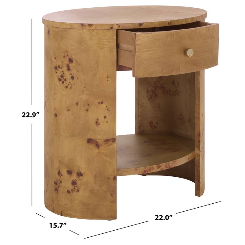 SAFAVIEH Home Philippe 1-Drawer 1-Shelf Accent Table - 22"W x 16"D x 23"H