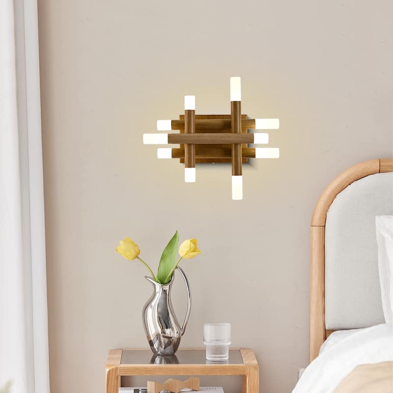 Bella Depot Wall Light Farmhouse Dimmable LED Sconce with Remote 13" x12"