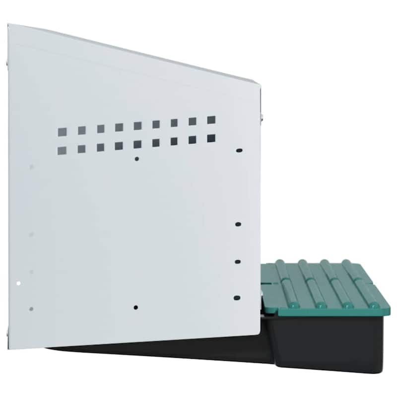 vidaXL Chicken Nesting Box 2 Compartments Wall-Mounted Galvanised Steel