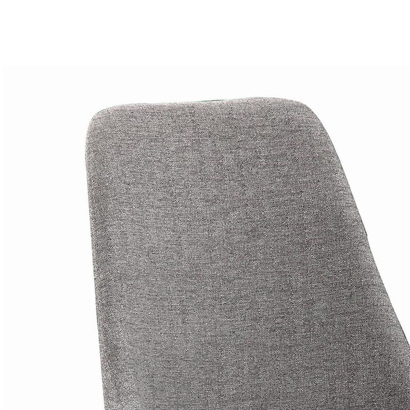 Gray/Gray Fabric Upholstered Metal Frame Dining Chair, Set of 2, Sturdy Dining Chair for Dining Rooms - 21.75