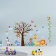 preview thumbnail 2 of 4, Walplus Butterflies in Happy Animal Zoo Height Chart Wall Stickers Décor