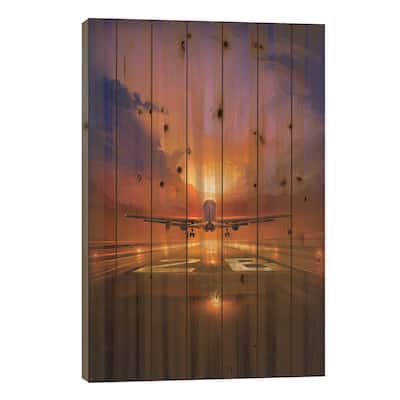 Last Flight Print On Wood by Artem Rhads Chebokha - Multi-Color