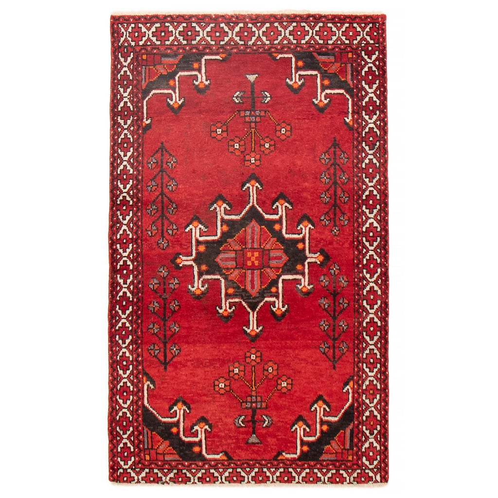 ECARPETGALLERY Hand-knotted Andelz Red Wool Rug - 3'9 x 6'2