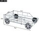 preview thumbnail 8 of 6, Metal Twin Size Car Bed with Wheels and Headlights Decoration - Playful Design, Sturdy Frame, Safety Guaranteed