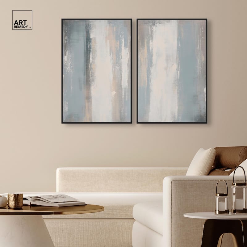 Neutral Ground Canvas Set of 2 by Art Remedy