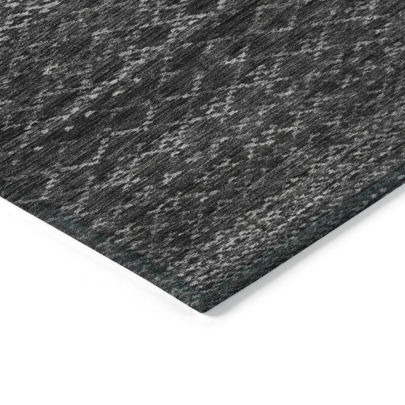 Machine Washable Indoor/Outdoor Modern Trellis Chantille Rug