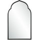 preview thumbnail 1 of 5, Uttermost 09746 Kenitra 24" W x 40" H Arched Framed Bathroom Mirror Matte Black