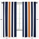 preview thumbnail 5 of 3, Sweet Jojo Designs Stripe Collection Navy Blue/Orange/White Curtain Panel Pair - 42 x 84 - 42 x 84
