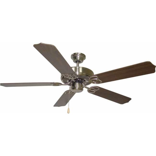 Volume Lighting V6155 5 Blade 52" Indoor Ceiling Fan with Rosewood / - Brushed Nickel - Brushed Nickel