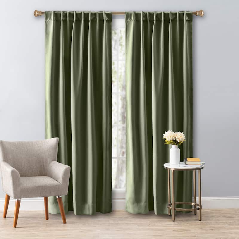 Ultimate Black Out Premium 2-Way Pocket Curtain Panel - 56"W x 84"L - Sage