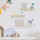 preview thumbnail 3 of 7, Wallniture Utah Wood Wall Shelves Kids Bookshelf Set of 3 Toy Storage - White