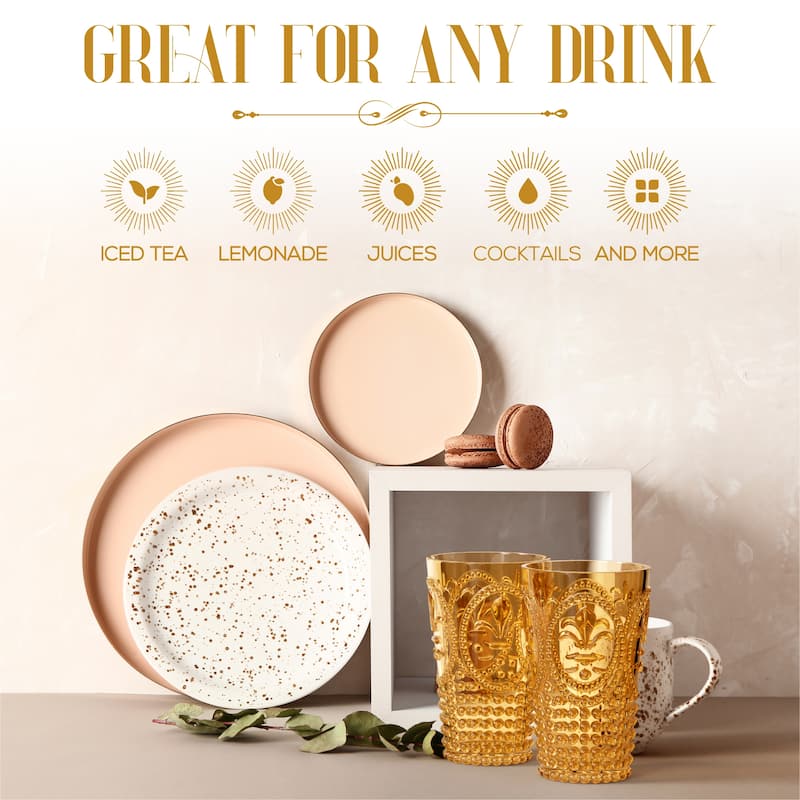 Elle Decor Set of 4 Acrylic Water Tumblers